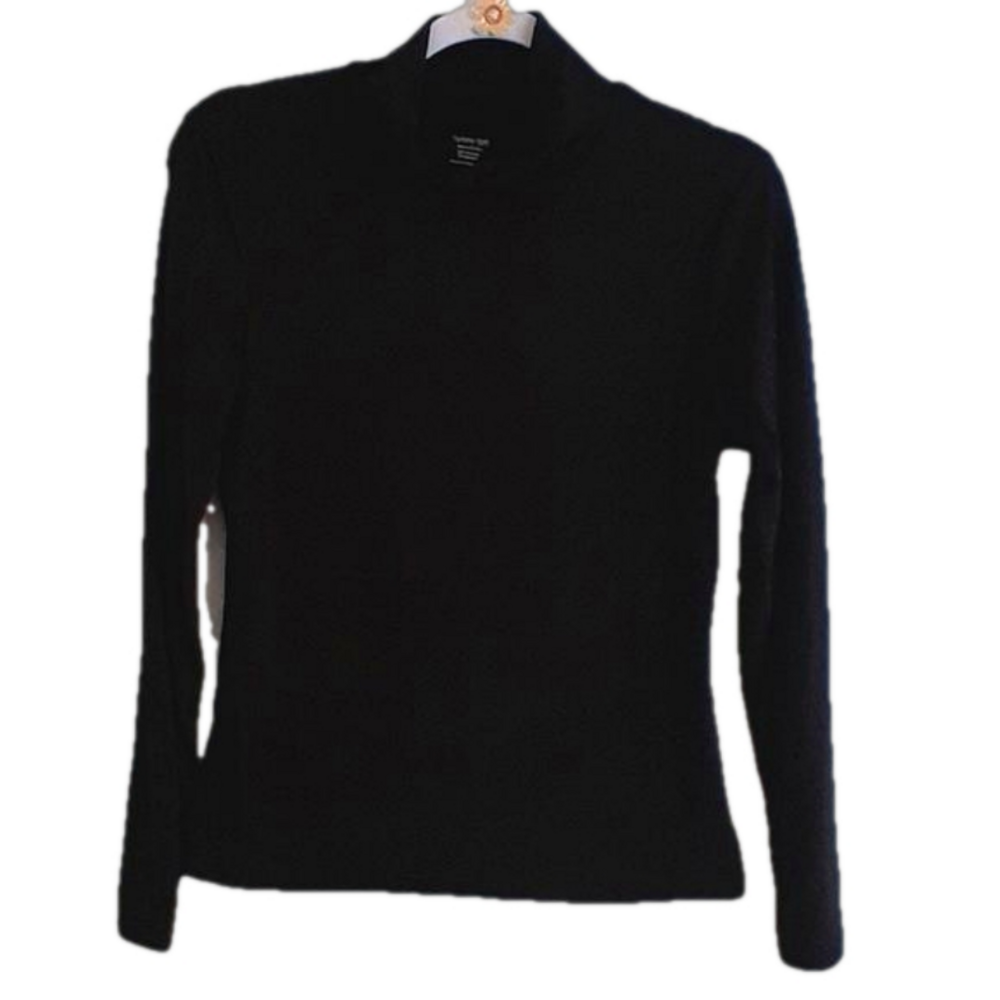 Yummy Soft Mock stand up turtle neck long sleeve top Sz M  EUC